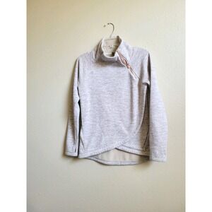 Athleta Fleece Women's Cozy Karma Asymmetrical Pullover Sweatshirt Thumbholes XS